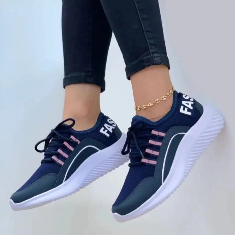 Mesh Sneakers Women Lace Up Running Shoes Douson Odeh