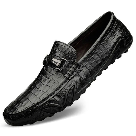 Leather Casual Non-Slip Driving Shoes Lazy Shoes Douson Odeh