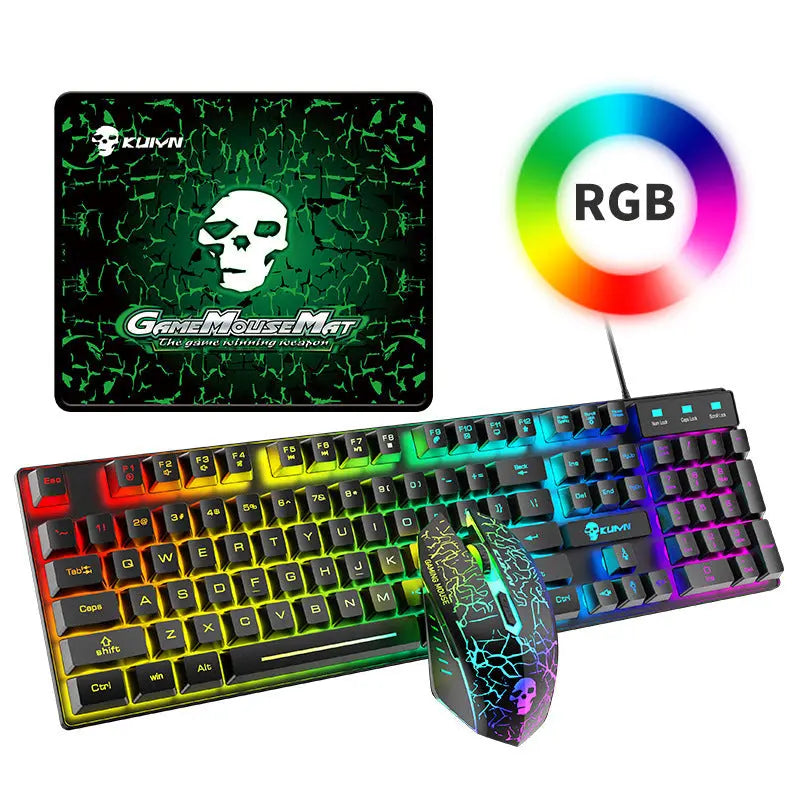 Kuiying T6RGB Luminous Keyboard And Mouse Set Douson Odeh