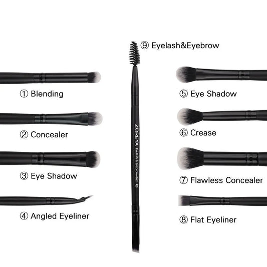 ZOREYA 15-Piece Makeup Brush Set with Black Handles Mi tienda