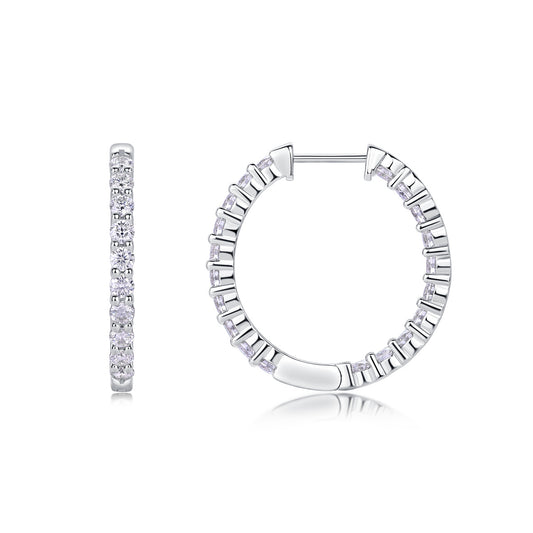 Merman Luxury Fashion Diamond Earrings Stud Set With Mosan Diamond Silver Ornaments