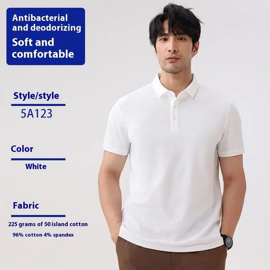 Lapel Work Clothes Short Sleeve T-shirt Men Douson Odeh