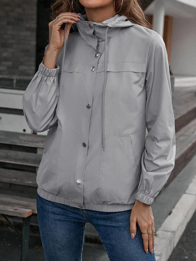Hooded Raincoat Outdoor Sports Mountaineering Windbreaker Jacket Waterproof Coat Tops For Women Douson Odeh