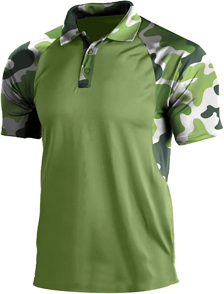 Polo Shirt Lapel Zipper Short-sleeved T-shirt Men Douson Odeh
