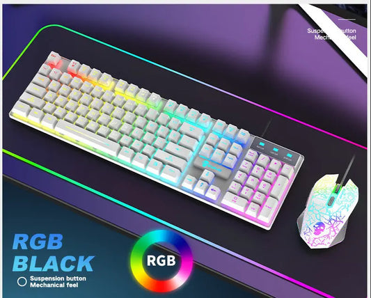 Kuiying T6RGB Luminous Keyboard And Mouse Set Douson Odeh