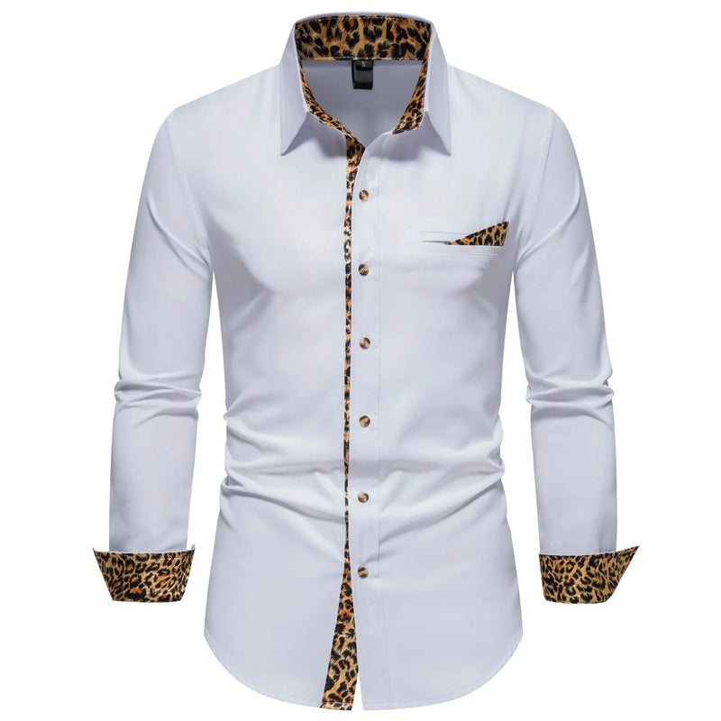 Men's Shirt Color Matching Long Sleeve Clothing Douson Odeh
