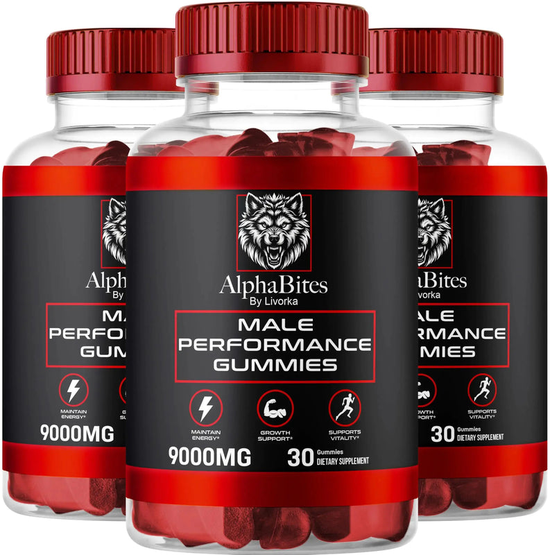 (3 Pack) Alpha Bites Men Gummies AlphaBites Gummies AlphaBites For Men Gummys Supplements Alpha Bites Men Alpha Bites Gummies Alpha Bites Gummies For Men Performance Alphabites Men 90 Gummies Douson Odeh