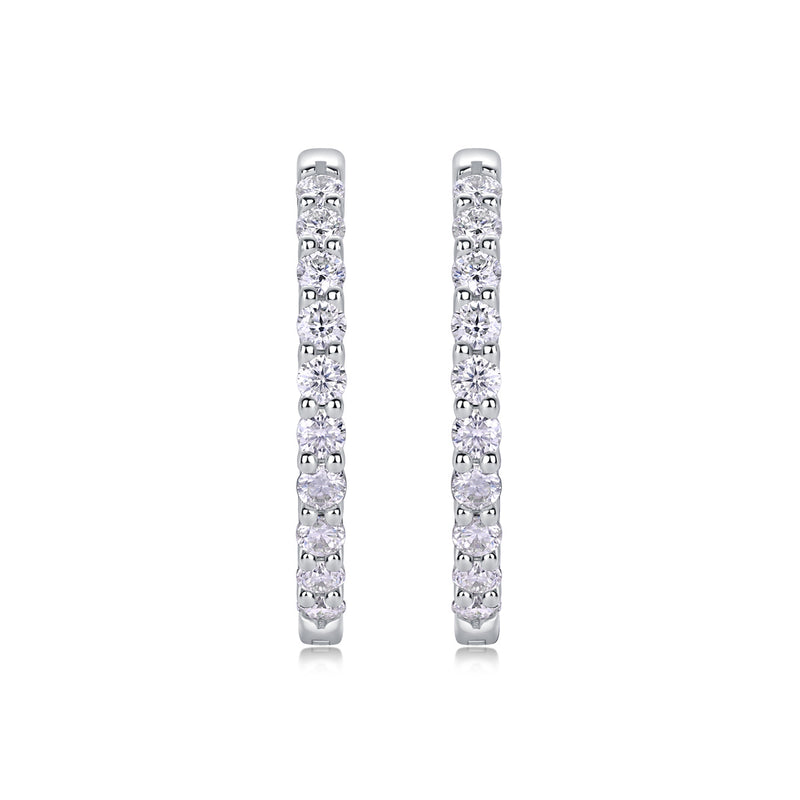 Merman Luxury Fashion Diamond Earrings Stud Set With Mosan Diamond Silver Ornaments