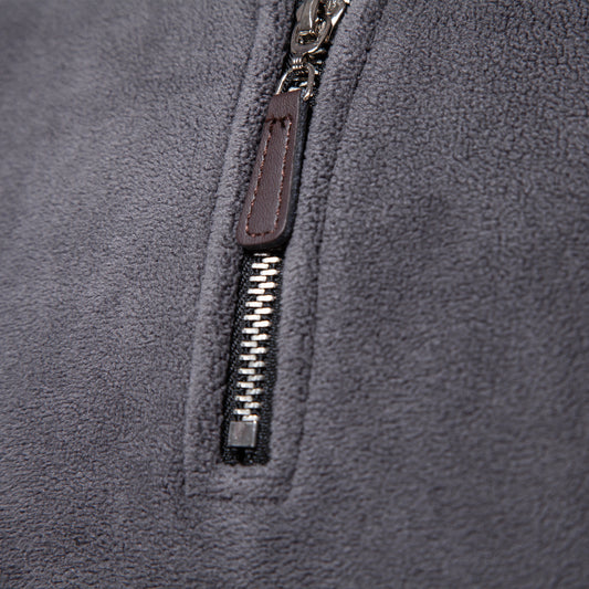 Men's Autumn And Winter New Stand Collar Half Zip Long-sleeved Sweater