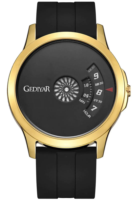 EAJOMIN Mens Watches Waterproof Cool Unique Watch Weird Funny Creative Design Fashion Quartz Analog Wrist Watches for Mens Gifts (G727 Gold) Douson Odeh
