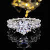 Simple Women's Diamond Copper Set Zircon Ring