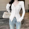 Slim Fit Slimming Niche Chic Cardigan Top