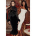 Autumn Dress Style Fashion Furry Waist Mesh Stitchin