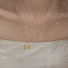 Women's Picture Frame Necklace Multi-layered Clavicle Chain