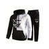 New Sports And Leisure Classic Plaid Hooded Long Sleeve Sweater Suit 2-piece Set