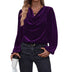 Women's Pile Collar Long Sleeve Top