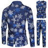 Men's Casual Printing Suit Vest Trouser Suit