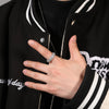 Copper Inlaid Zircon Full Diamond Ring Personality Simple Men