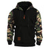 Stitching Hooded Men's Fashion Camouflage American Vintage Zipper Sweater