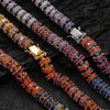 8mm Wide Colorful Circle Tennis Necklace