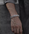 999 Sterling Silver Wheat Ear Bracelet For Men's Personalized Fashion Beading