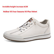 Increased 6CM Spring Men's Shoes Fashion White Shoes Breathable