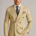 European And American Men's Suit Two-piece Double-breasted Wedding Party Singer Costume