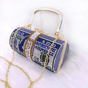 Luxury Crystal Dollar Design Evening Clutch Bags
