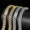 Hip Hop Square Circle Mixed Inlay 10mm Diamond Cuban Necklace