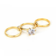 Diamond Ins Fashion Personality European And American Zircon Non-fading Ring