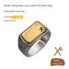 Nordic Viking Ring Silver Inlaid Copper