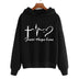 Heart Print Hoodie Sweatshirt Pullover Tops Women Long Sleeve Sports Clothes Douson Odeh