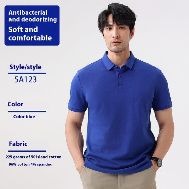 Lapel Work Clothes Short Sleeve T-shirt Men