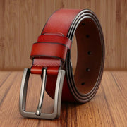 Men's Korean Style All-match Yellow Leather Trouser Belt