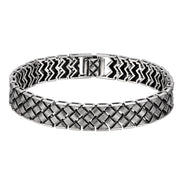 925 Sterling Silver Cross Woven Line Bracelet