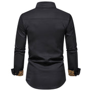 Men's Shirt Color Matching Long Sleeve Clothing