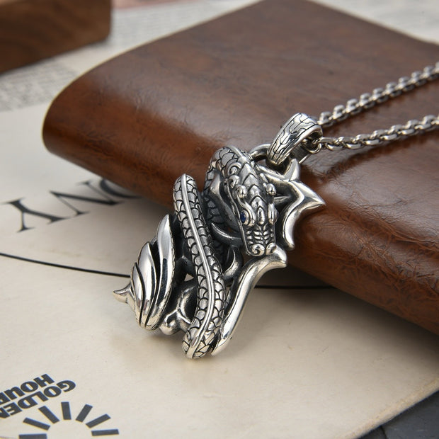 S925 Sterling Silver Original Design National Fashion Men's Necklace Pendant