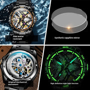 Sports Automatic Men's Mechanical Hollow Waterproof Watch