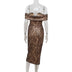 Leopard Off-Shoulder Maxi Dress