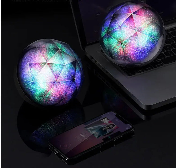 LED seven-color bluetooth speaker magic ball bluetooth speaker Douson Odeh
