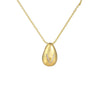 Glossy Water Drop 26 English Letter Pendant Copper-plated Gold Simple Pendant Female