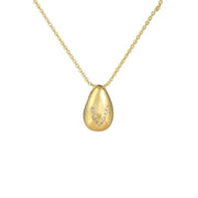 Glossy Water Drop 26 English Letter Pendant Copper-plated Gold Simple Pendant Female