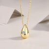 Dreamy Water Drop - A Trendy Diamond Jewelry Necklace Pendant Set With 1-carat Moissanite S925 Sterling Silver And Gold Plating