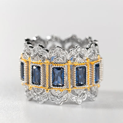 Hand-brushed zircon ring
