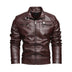 Men's Leather Lapel American Retro Plus Size Leather Jacket Douson Odeh
