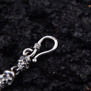 S925 Sterling Silver Fine 6mm Skull Necklace