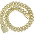 European And American Hip-hop Exaggerated Diamond Three Row Copper Inlaid Zircon Cuban Necklace