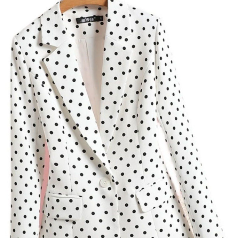 Suit Jacket Women's Waist Slimming New Print Spring And Autumn