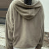 Women's Plush Hooded Zipper Sweatshirt Loose
