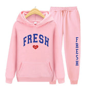 Fashion Printed Sports Sweater Warm Hoodie Casual Suit